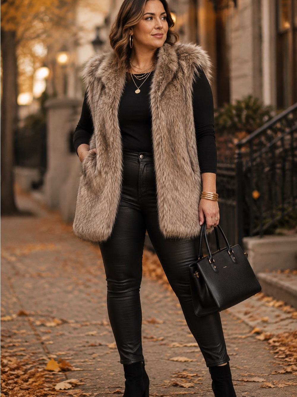 NWT Merona Faux Fur Vest – Boho Luxe Layer | Size XXL